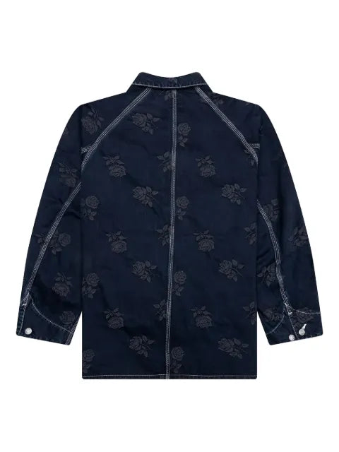 Needles rose-embroidered denim jacket