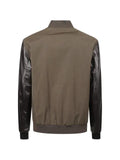 Gucci logo-embroidered contrast-sleeve bomber jacket