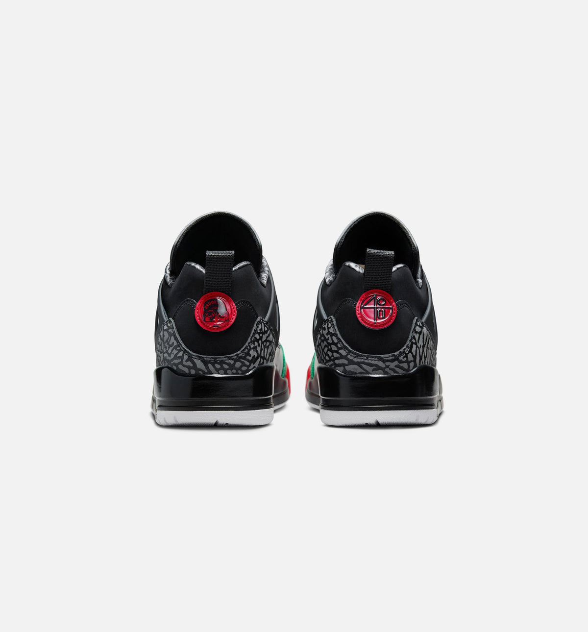 Spizike Low Black and Classic Green | Men's Lifestyle Shoe | Black/Classic Green/White/University Red